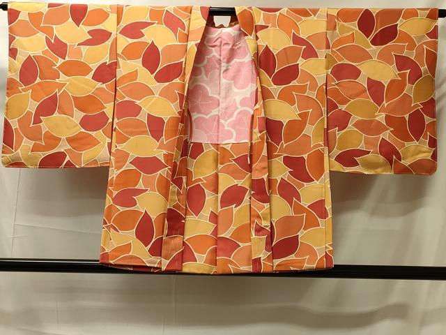 平和屋着物＃羽織　地紋起こし　葉づくし　正絹　逸品　未使用　CABK3256in