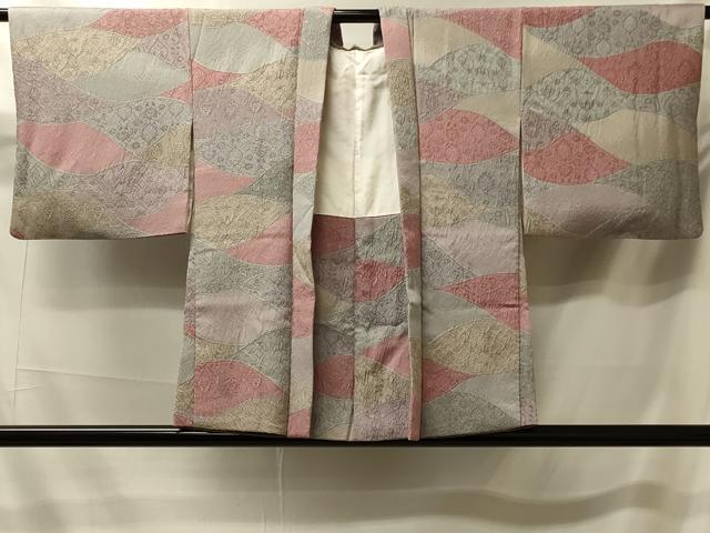平和屋着物＃羽織　地紋起こし　草花文　正絹　逸品　CABK3266in