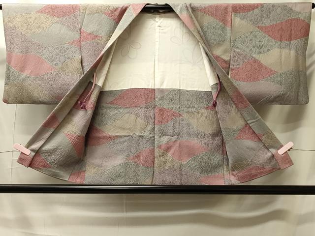 平和屋着物＃羽織　地紋起こし　草花文　正絹　逸品　CABK3266in