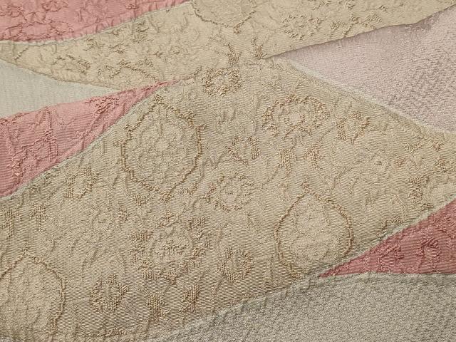 平和屋着物＃羽織　地紋起こし　草花文　正絹　逸品　CABK3266in