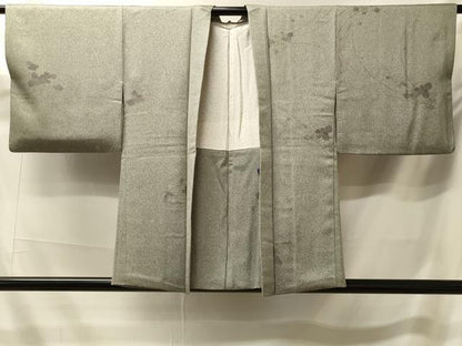 平和屋着物＃羽織　地紋起こし　枝花文　金彩　正絹　逸品　CABK3267in