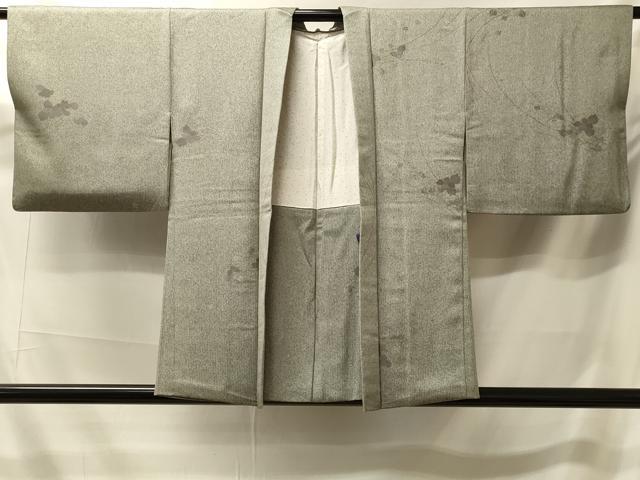 平和屋着物＃羽織　地紋起こし　枝花文　金彩　正絹　逸品　CABK3267in