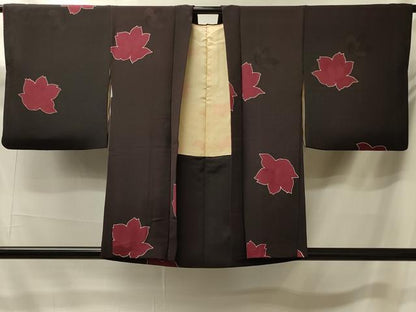 平和屋着物＃羽織　地紋起こし　舞花文　正絹　逸品　CABK3271in