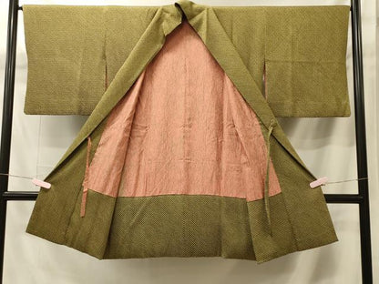 平和屋着物＃道中着　総絞り　正絹　逸品　CABK3274in
