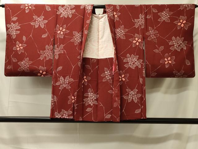 平和屋着物＃羽織 絞り 草花文 正絹 逸品 未使用 CABK3278in