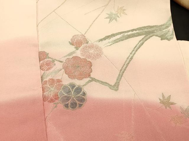 平和屋着物＃羽織 寿光織 枝花文 暈し染め 金銀糸 正絹 逸品 CABK3280in
