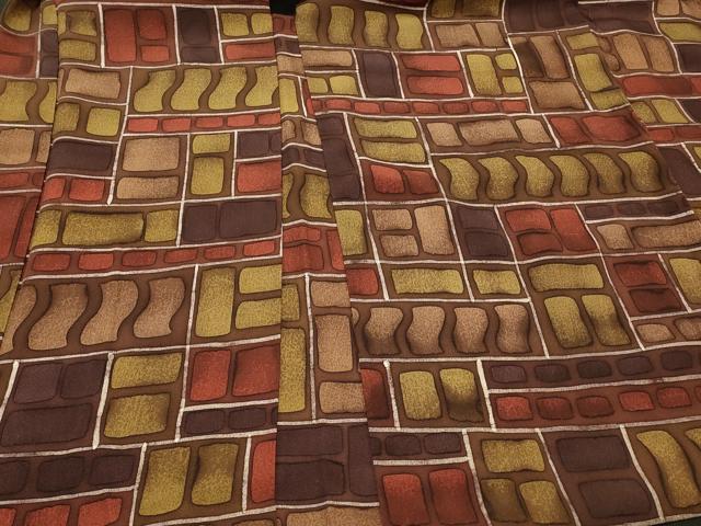 平和屋着物＃羽織 ろうけつ染め 幾何学文様 正絹 逸品 CABK3281in