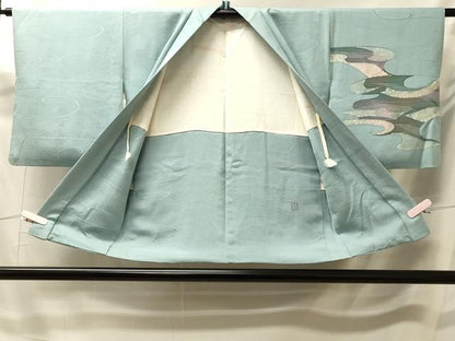 平和屋着物＃羽織 作家物 ろうけつ染め 流水文 正絹 逸品 CABK3282in