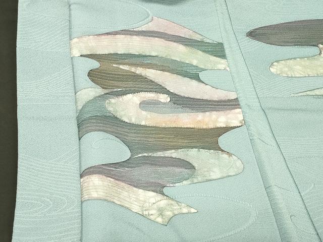 平和屋着物＃羽織 作家物 ろうけつ染め 流水文 正絹 逸品 CABK3282in