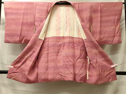 平和屋着物＃道行コート　横段文　暈し染め　正絹　逸品　CABK3288in