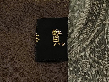 平和屋着物＃コート作家　三本賢　道行コート　風景文　暈し染め　ロング丈　正絹　逸品　CABK3291in