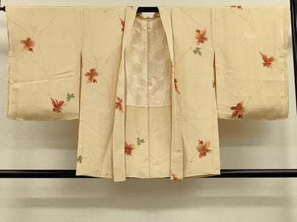 平和屋着物＃羽織　地紋起こし　蔦の葉文　正絹　逸品　未使用　CABK3292in