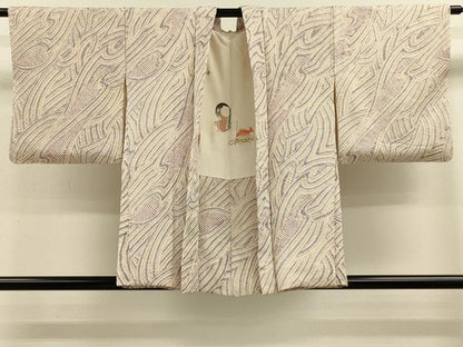 平和屋着物＃羽織　総絞り　幾何学文様　正絹　逸品　CABK3293in