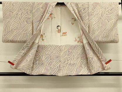 平和屋着物＃羽織　総絞り　幾何学文様　正絹　逸品　CABK3293in