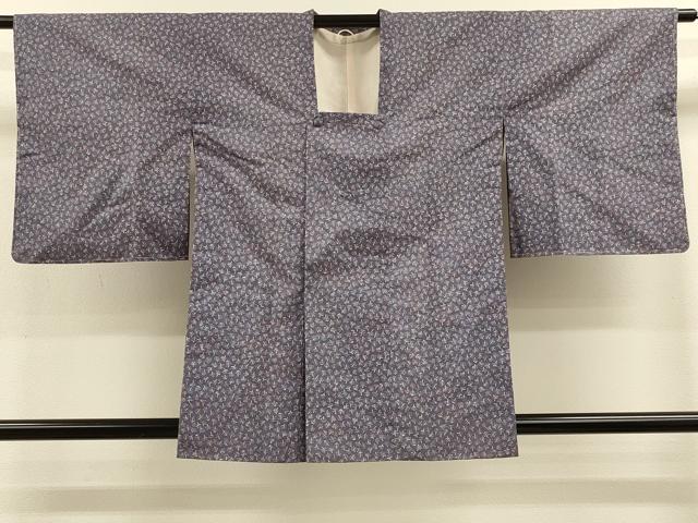 平和屋着物＃道行コート　紬地　枝葉文　正絹　逸品　未使用　CABK3296in