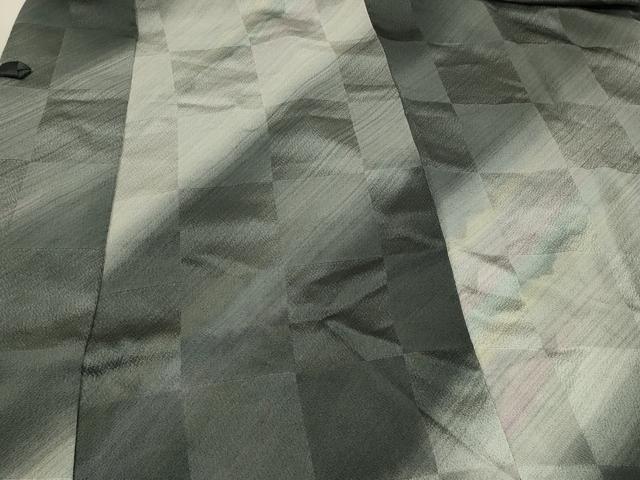 平和屋着物＃染色家 岩浅公展　道中着　市松霞文　暈し染め　伊と幸　証紙付き　ロング丈　正絹　逸品　未使用　CABK3298in