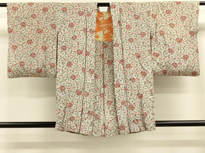 平和屋着物＃羽織　花づくし　正絹　逸品　CABK3300in