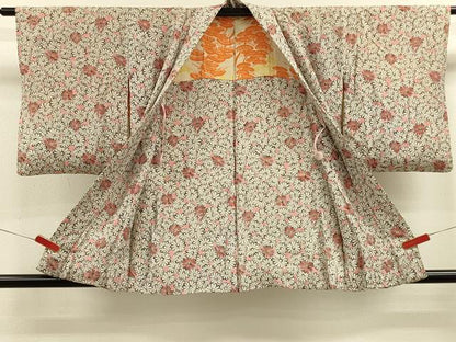 平和屋着物＃羽織　花づくし　正絹　逸品　CABK3300in