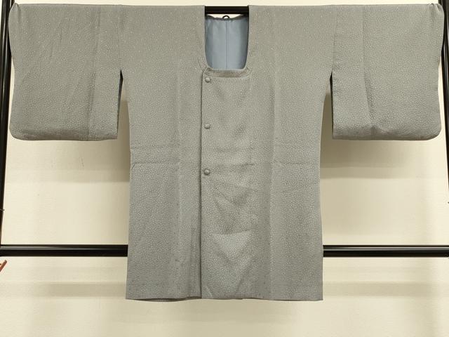 平和屋着物＃道行コート　色無地　石畳地紋　秘色色　ロング丈　洗える着物　CABK3303in