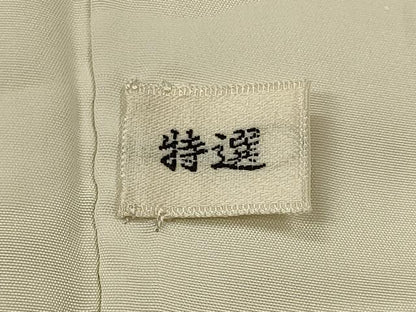 平和屋着物＃道行コート　総刺繍　格子正倉院花文　黒地　金糸　正絹　逸品　CABK3305in