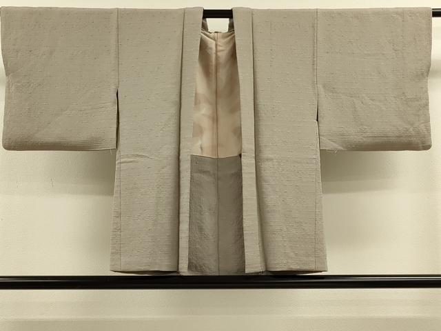 平和屋着物＃羽織　寿光織　横段地紋　反端付き　正絹　逸品　CABK3306in