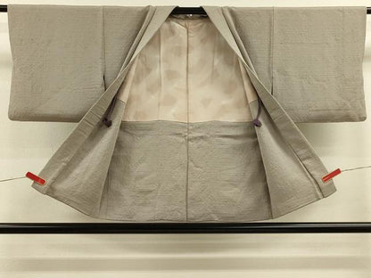 平和屋着物＃羽織　寿光織　横段地紋　反端付き　正絹　逸品　CABK3306in