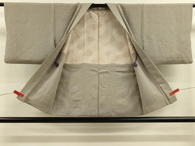 平和屋着物＃羽織　寿光織　横段地紋　反端付き　正絹　逸品　CABK3306in
