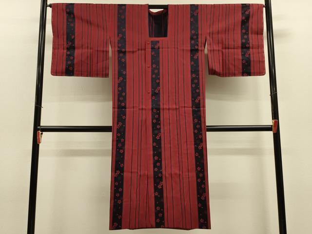 平和屋着物＃道行コート　雨コート　単衣　舞桜間道　ロング丈　正絹　逸品　未使用　CABK3307in