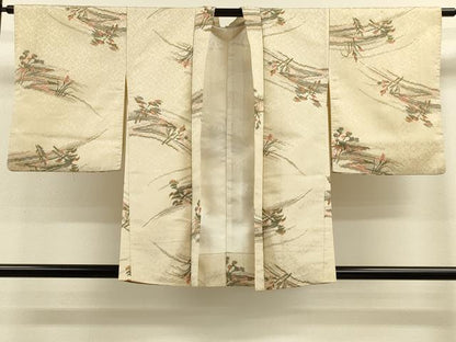 平和屋着物＃羽織 草葉文 正絹 逸品 CABK3312in