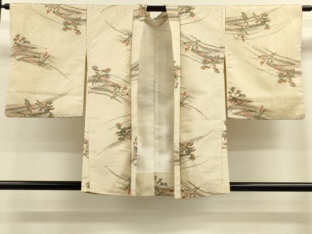 平和屋着物＃羽織 草葉文 正絹 逸品 CABK3312in
