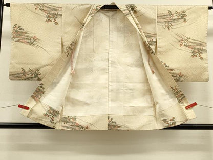 平和屋着物＃羽織 草葉文 正絹 逸品 CABK3312in