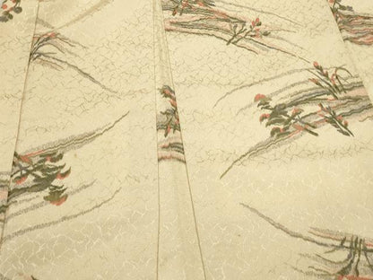 平和屋着物＃羽織 草葉文 正絹 逸品 CABK3312in