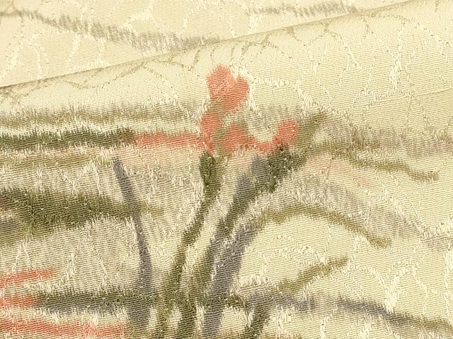 平和屋着物＃羽織 草葉文 正絹 逸品 CABK3312in