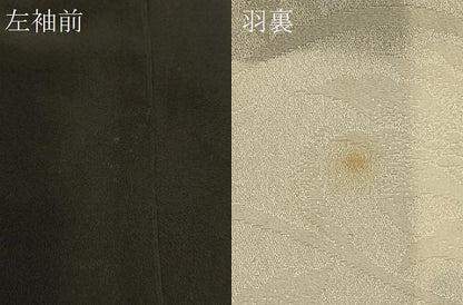 平和屋着物＃羽織 寿光織 霞文 黒地 金銀糸 正絹 逸品 CABK3313in