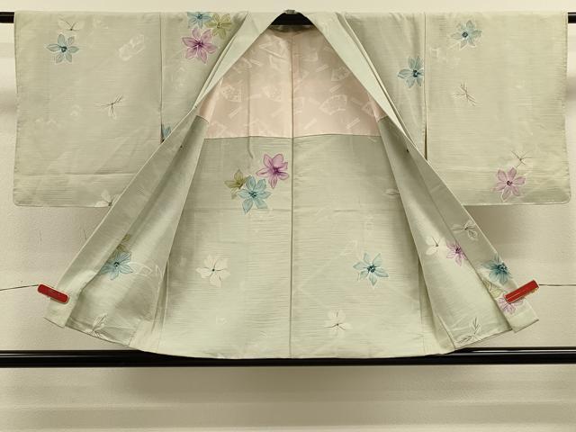 平和屋着物＃羽織　草花文　正絹　逸品　CABK3314in