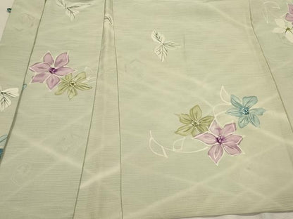 平和屋着物＃羽織　草花文　正絹　逸品　CABK3314in