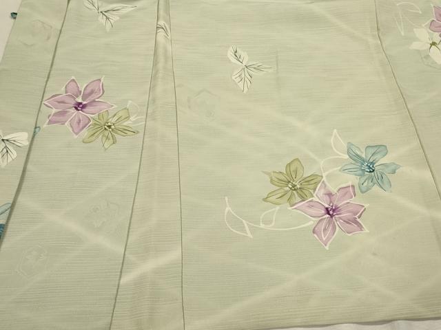 平和屋着物＃羽織　草花文　正絹　逸品　CABK3314in