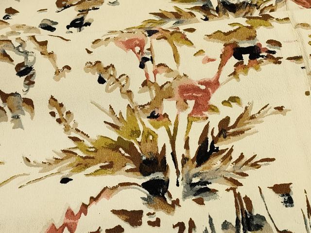 平和屋着物＃羽織　ろうけつ染め　草花文　正絹　逸品　CABK3317in