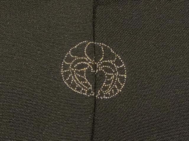 平和屋着物＃羽織　刺繍　雲取り束ね熨斗花文　黒地　金銀彩　正絹　逸品　CABK3323in