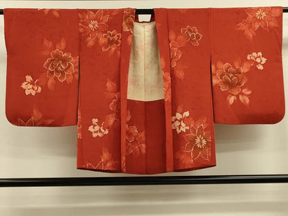 平和屋着物＃羽織 地紋起こし 草花文 正絹 逸品 CABK3325in
