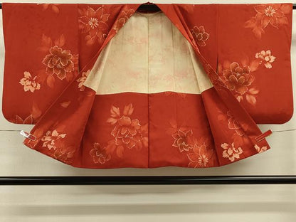 平和屋着物＃羽織 地紋起こし 草花文 正絹 逸品 CABK3325in
