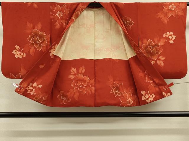 平和屋着物＃羽織 地紋起こし 草花文 正絹 逸品 CABK3325in