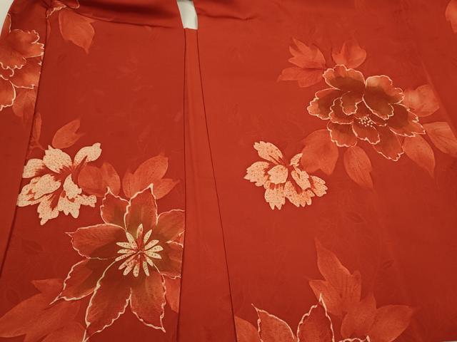 平和屋着物＃羽織 地紋起こし 草花文 正絹 逸品 CABK3325in