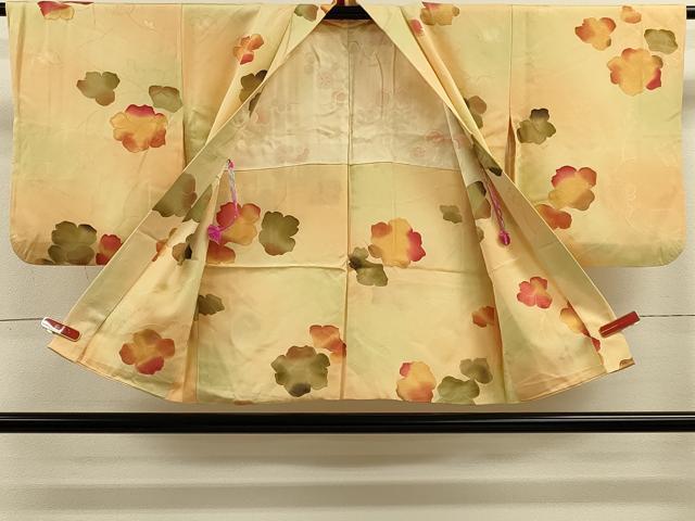 平和屋着物＃羽織 地紋起こし 草花文 暈し染め 正絹 逸品 CABK3340in