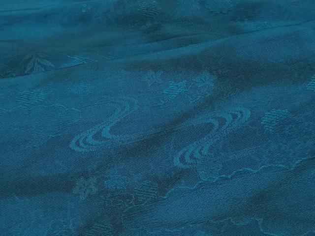 平和屋着物＃羽織 流水舟草花地紋 暈し染め 正絹 逸品 CABK3345in