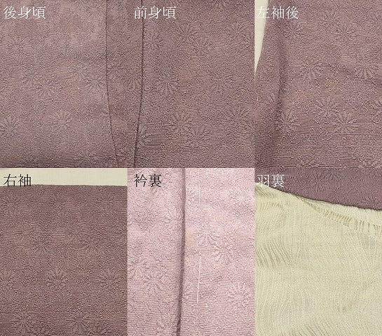 平和屋着物＃羽織　菊地紋　銀通し地　正絹　逸品　CABK3347in
