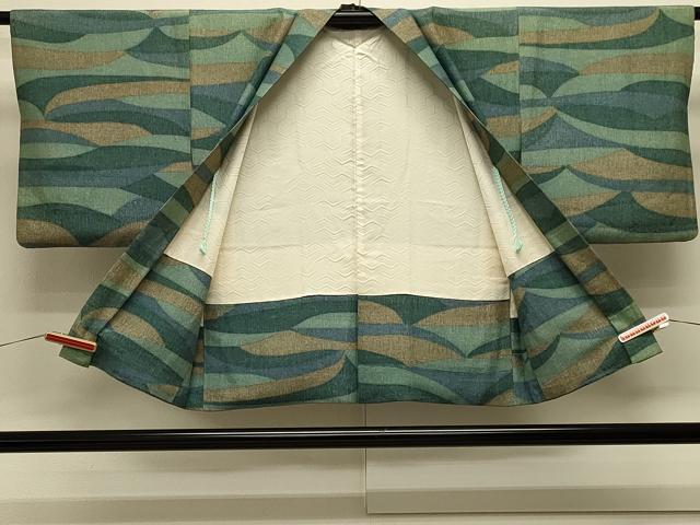 平和屋着物＃羽織 幾何学文様 正絹 逸品 CABK3355in
