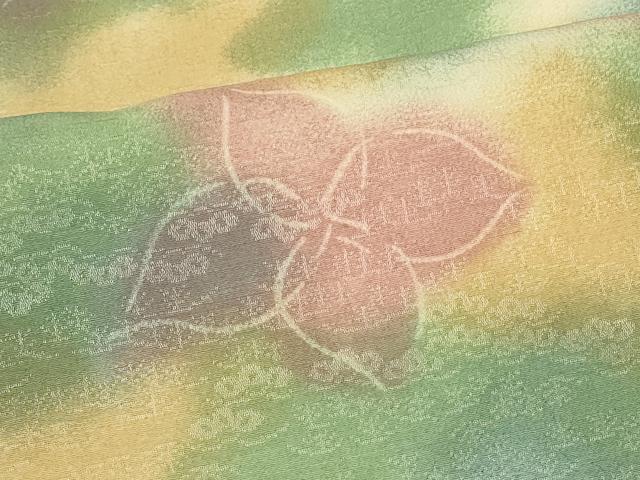 平和屋着物＃羽織　霞花文　暈し染め　正絹　逸品　CABK3361in
