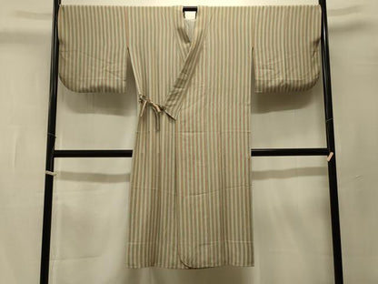 平和屋着物＃道中着　単衣　間道　ロング丈　正絹　逸品　未使用　CABK3362in