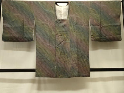 平和屋着物＃道行コート　枝葉文　暈し染め　さが美扱い　正絹　逸品　CABK3368in